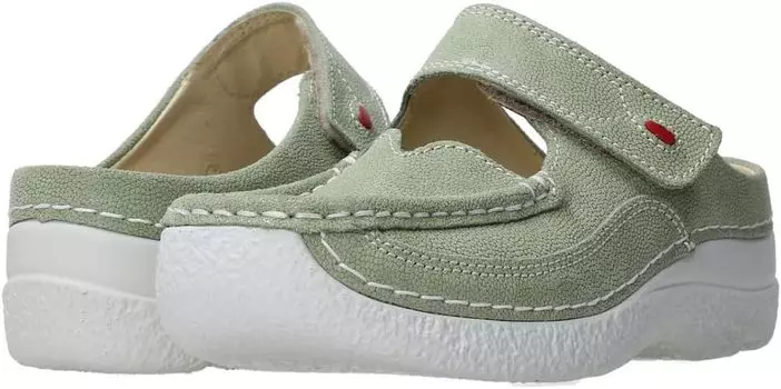 Сабо Roll Slipper Wolky, цвет Light Green Caviar