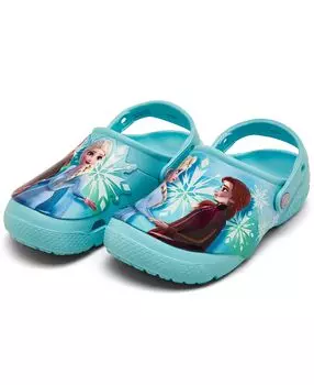 Сабо с финишной черты Frozen 2 для маленьких девочек Fun Lab Crocs