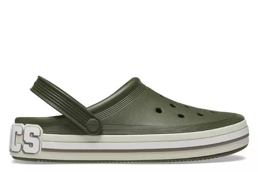 Сабо с логотипом Off Court и шлепанцы Crocs, зеленый