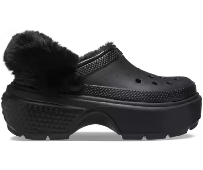 Сабо с подкладкой Stomp Crocs женские, цвет Black