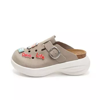 Сабо с закрытым носком унисекс Devo Life, цвет Light khaki suede