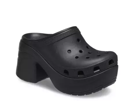Сабо Siren Platform Clog Crocs, черный