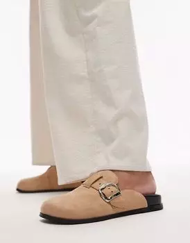 Сабо Topshop Beck из светло-коричневой замши