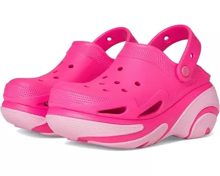 Сабо Unisex Crocs Bubble Crush Clogs, цвет Pink Crush