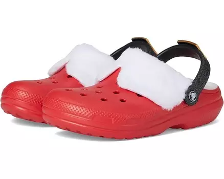 Сабо Unisex Crocs Classic Holiday Lined Clogs, цвет Varsity Red/Multi