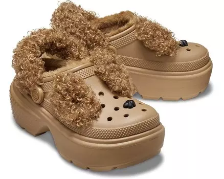 Сабо Unisex Crocs Stomp Lined Clogs, цвет Sepia Bear