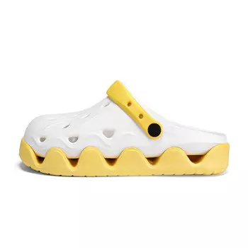 Сабо унисекс Oubt, белый/желтый