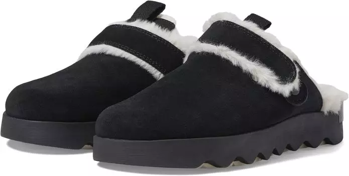 Сабо Viibe Clog Suede Cozy SOREL, цвет Black/Natural