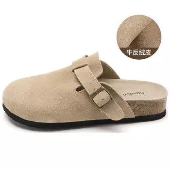 Сабо женские Agsdon замшевые, бежевый