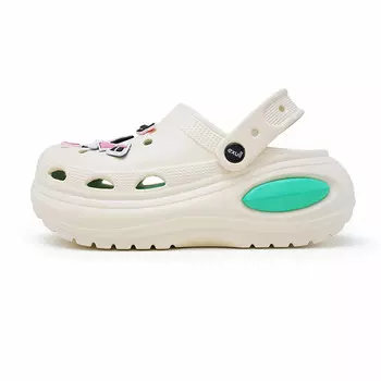 Сабо женские Exull Q, бежевый/зеленый