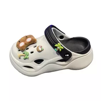 Сабо женские Humanism 1986, белый/розовый