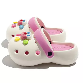 Сабо женские Kathryn Wilson, белый/розовый