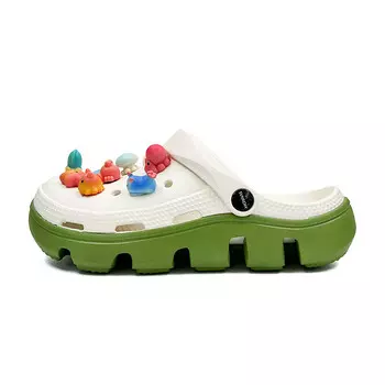 Сабо женские Oubt, белый/зеленый