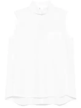 Sacai блузка без рукавов, белый