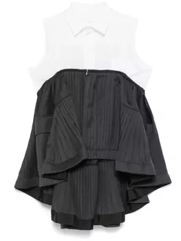 Sacai блузка со вставками, белый