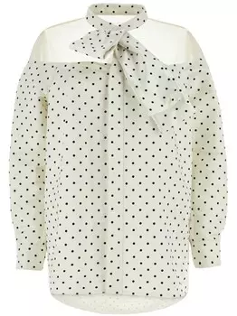 Sacai блузка в горошек, белый