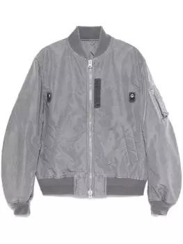 Sacai бомбер с жатым эффектом, серый