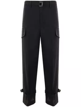 Sacai брюки карго прямого кроя, черный