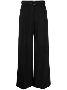 sacai брюки палаццо с завышенной талией, черный