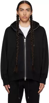 sacai Черный худи с вентиляцией
