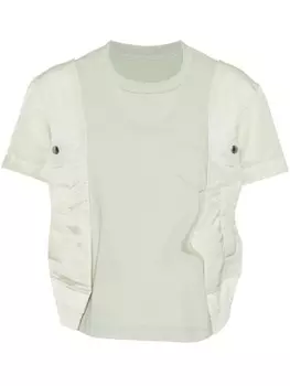 Sacai деконструированная футболка, зеленый
