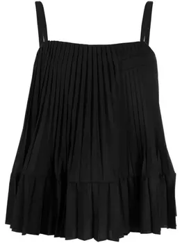 sacai драпированный топ, черный