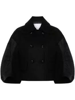 Sacai двубортный пиджак, черный