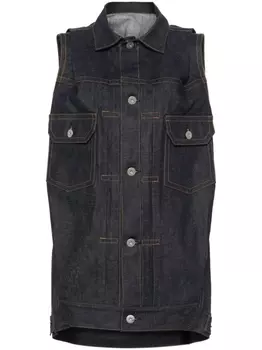 sacai джинсовый жилет, синий