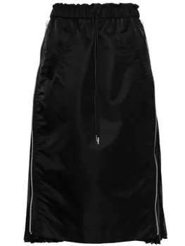 Sacai фактурная юбка миди, черный