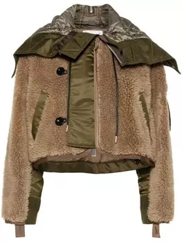 Sacai флисовая куртка, зеленый