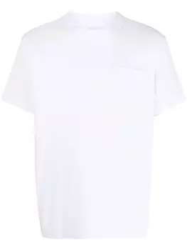 sacai футболка с молниями, белый