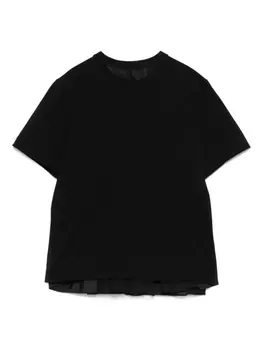 Sacai футболка со вставками, черный