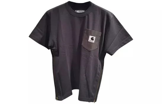 Sacai Футболка x Carhartt WIP SS24 унисекс, черная