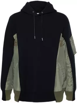 Sacai худи с кулиской, синий