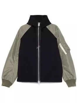 Sacai худи со вставками, синий