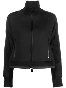 sacai куртка на молнии с высоким воротником, черный