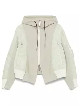 Sacai куртка со вставками, зеленый