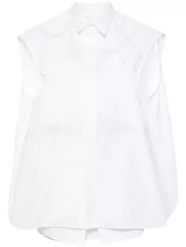 sacai многослойная блузка, белый