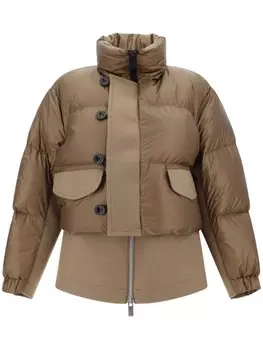 Sacai многослойная куртка-пуховик, серый