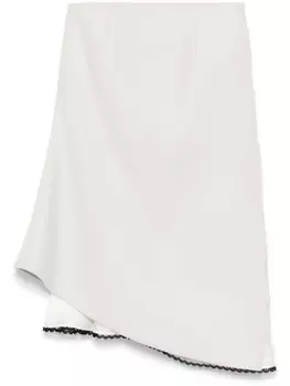 Sacai многослойная юбка миди, серый