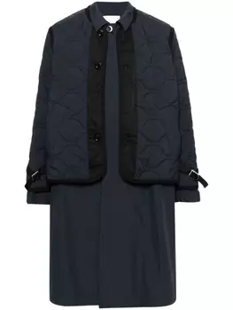 Sacai многослойное пальто, синий