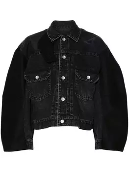 Sacai пиджак со вставками, черный