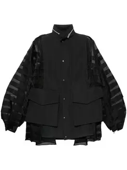 Sacai пиджак со вставками, черный