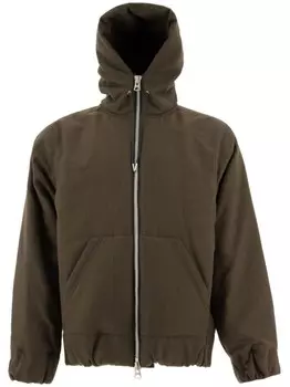 Sacai пиджак в тонкую полоску, коричневый