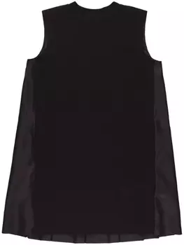sacai платье мини со складками, черный