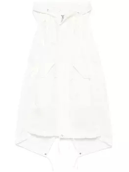 Sacai платье с капюшоном, белый