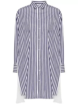 Sacai полосатое мини-платье, синий