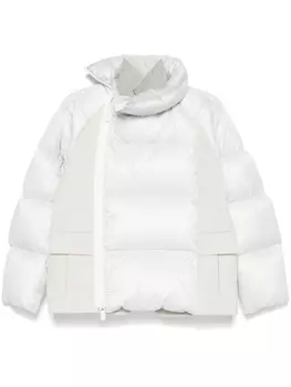 Sacai пуховик со вставками, белый