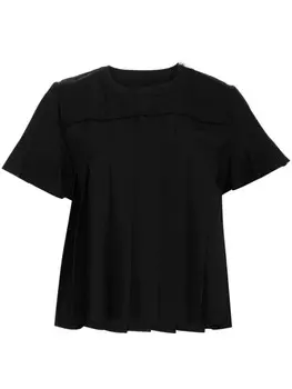 Sacai расклешенная футболка, черный