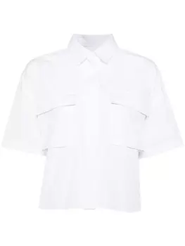 sacai рубашка с накладными карманами, белый